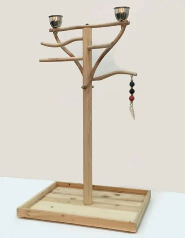 Wooden Bird Stand - Parrot Resting Perch Stand Comfort Play Perch For Indoor/Outdoor Bird Exercise Stand For Training And Watching Home Decor