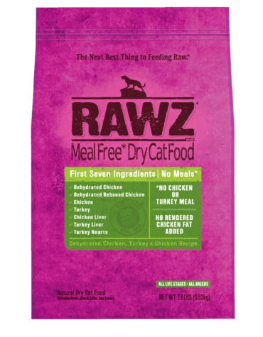 RAWZ DEHYDRATED CHICKEN, TURKEY & CHICKEN CAT FOOD RECIPE